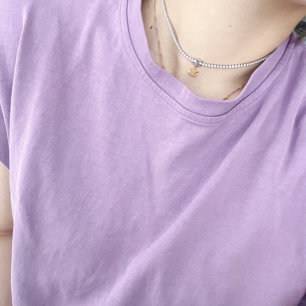 18K Celine Crystals Link Necklace