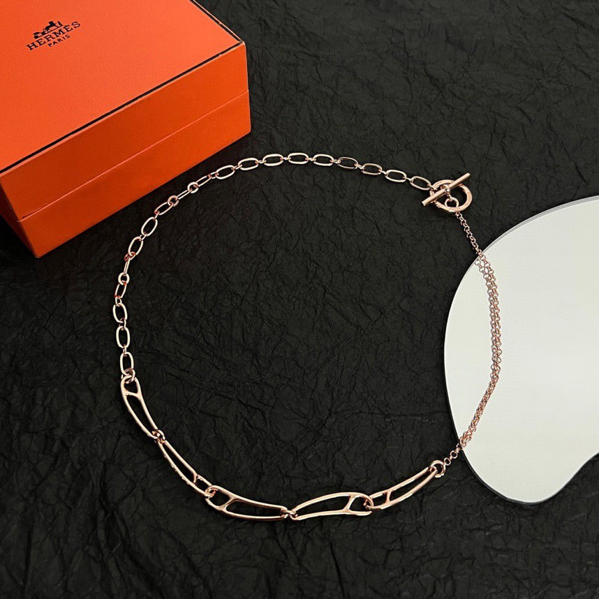 18K Chaine D'ancre Chain Hermes Necklace