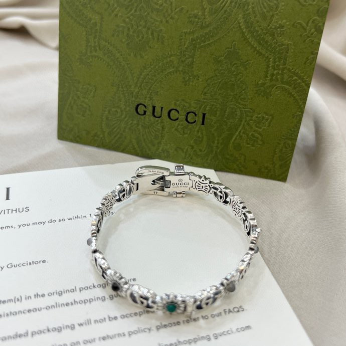 Double Gucci Flowers Bracelet
