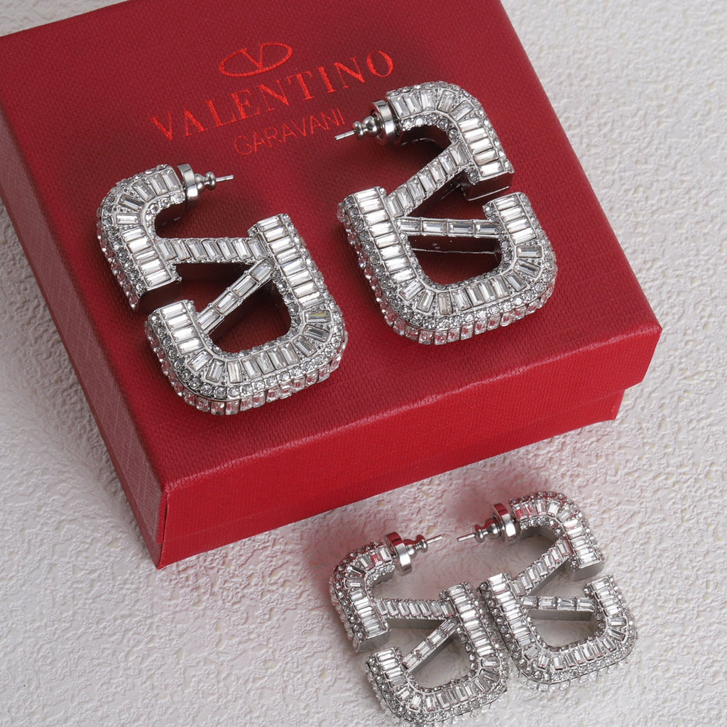 18K Valentino Crystals Earrings
