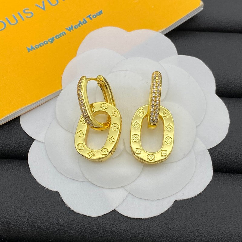18K Louis Vuitton Circle Earrings