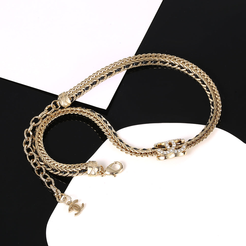 18K  Chanel Strass Chain Choker Necklace