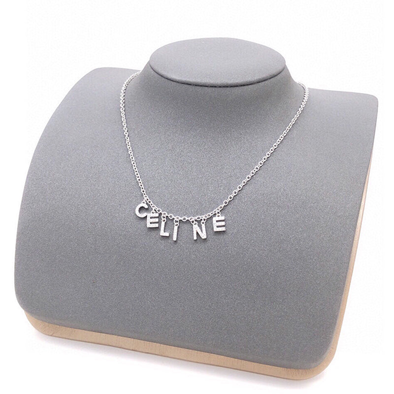 18K Celine Script Necklace