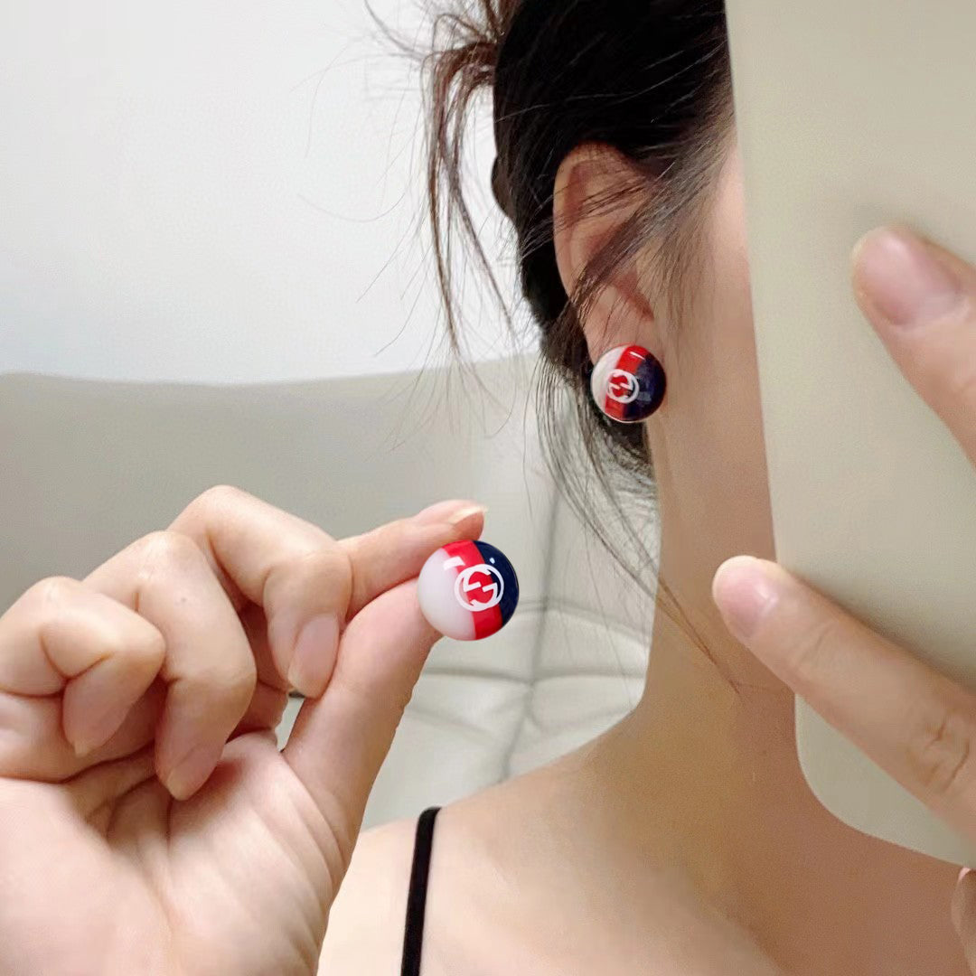 18K Double Gucci Color Earrings