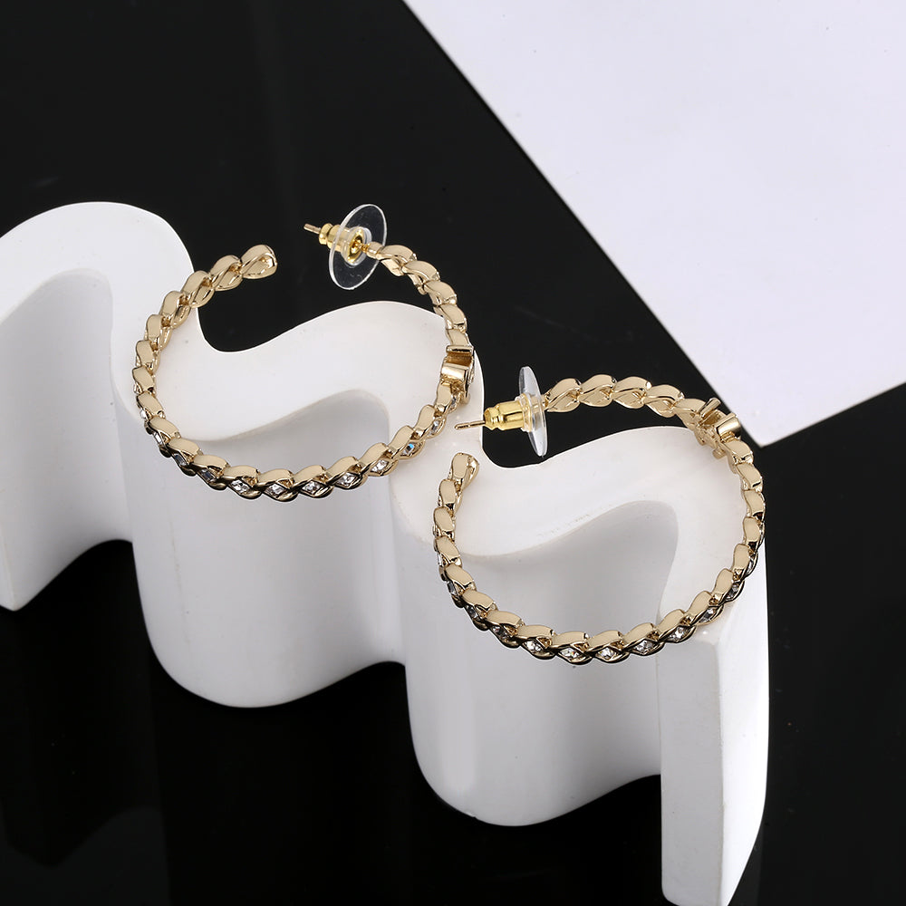 18K  Chanel Crystal Earrings