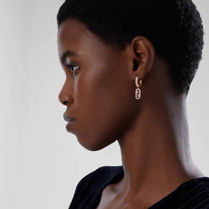 18K Fendi OLock Earrings