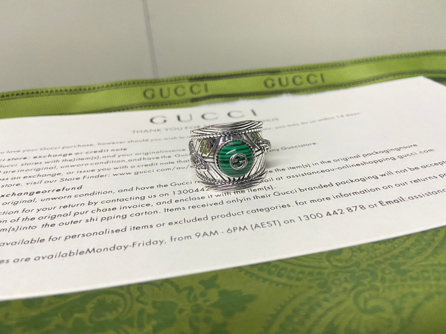 Double Gucci Garden Snake Interlocking Gucci Ring