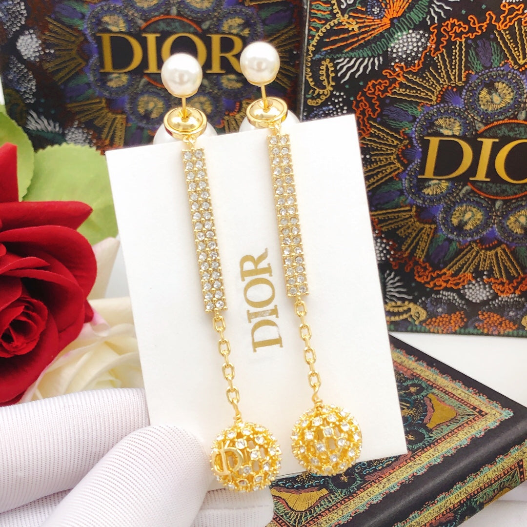 18K Dior Tassel Diamonds Earrings
