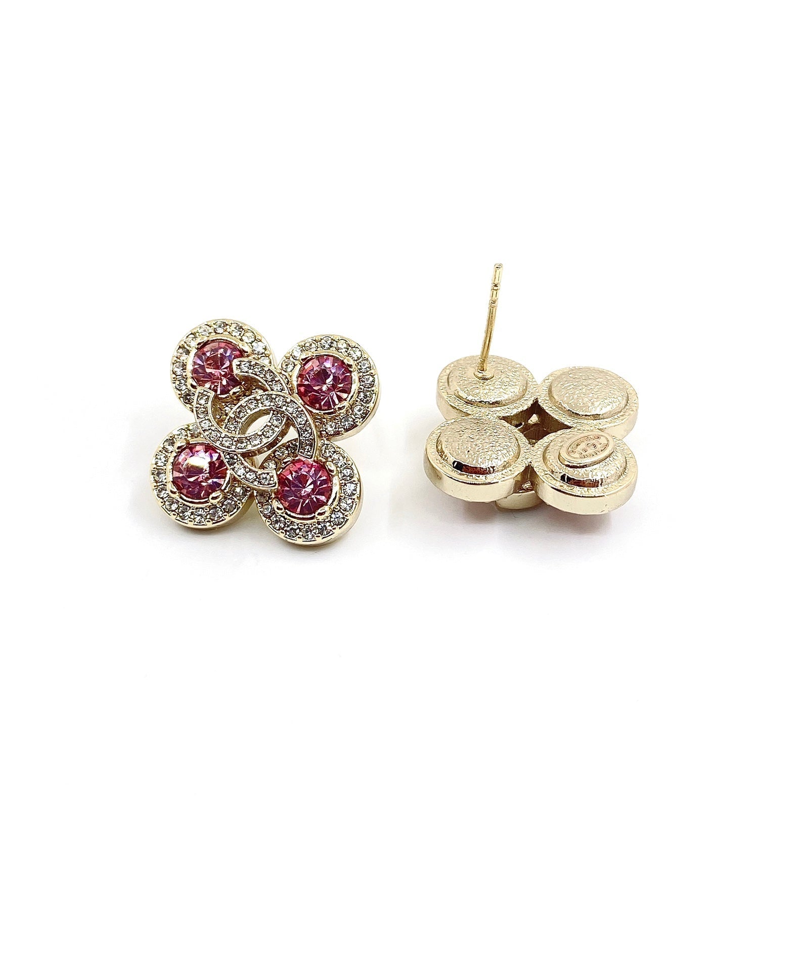 18K  Chanel Pink Diamonds Earrings