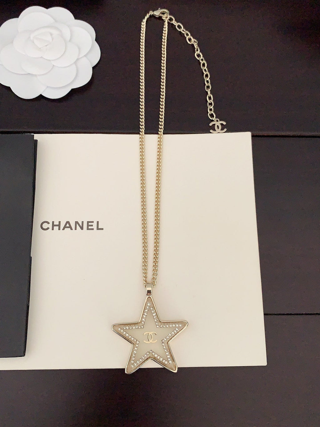 18K  Chanel Star Chain Necklace