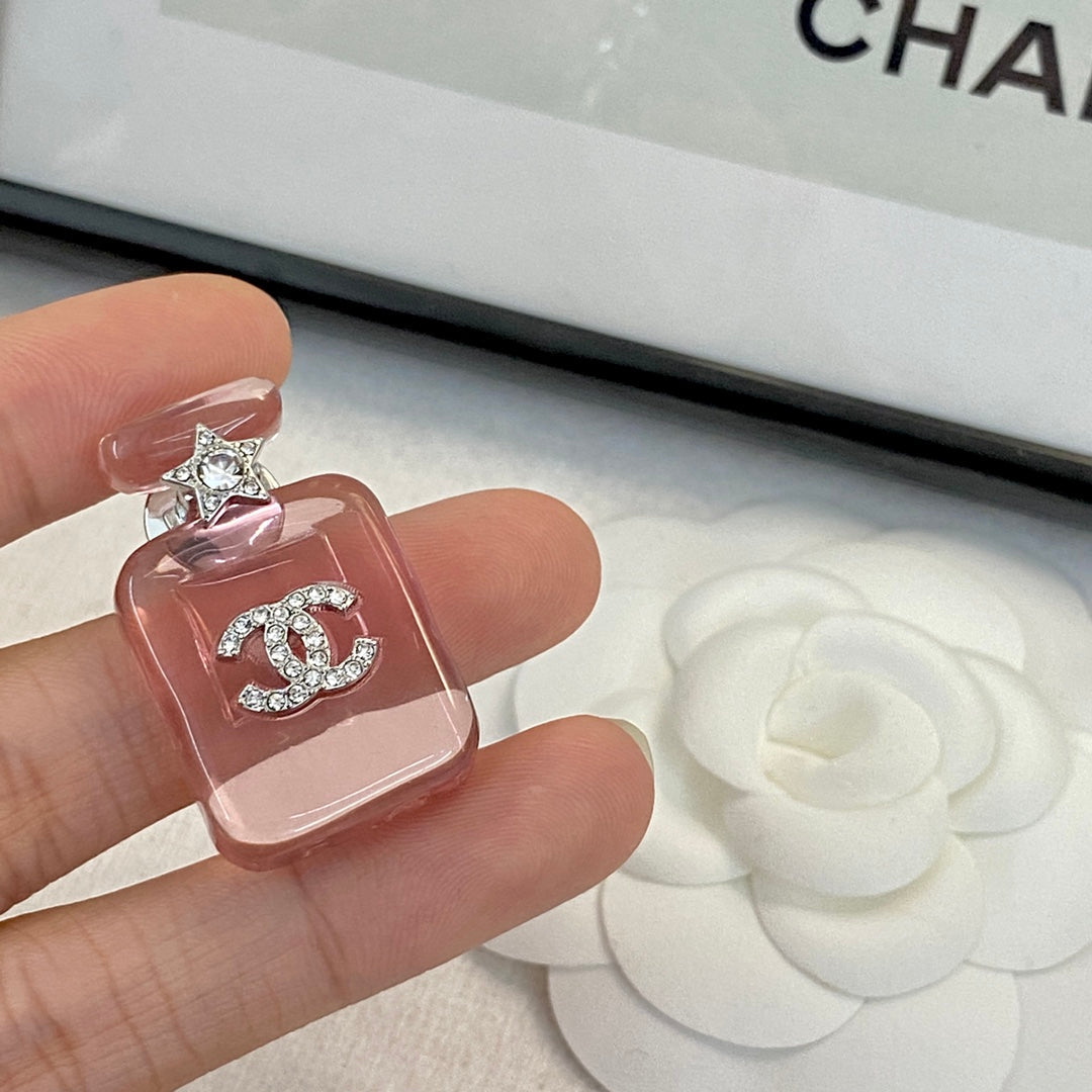 18K  Chanel Perfume Color Bottle Brooch