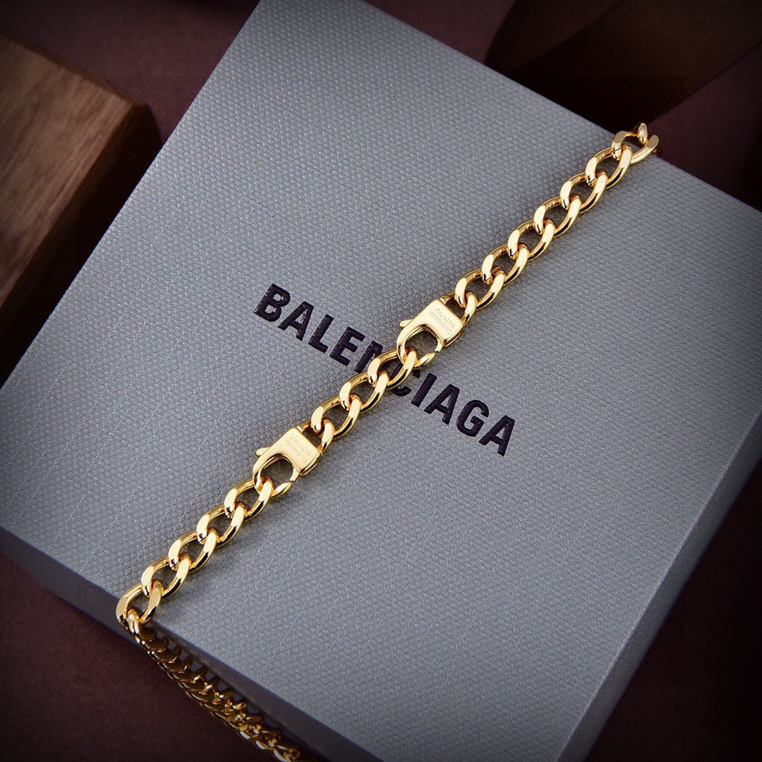 18K Balenciaga Icon Chain Diamonds Necklace