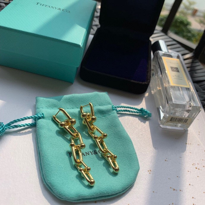 18K Tiffany HardWear Graduated Link Earrings