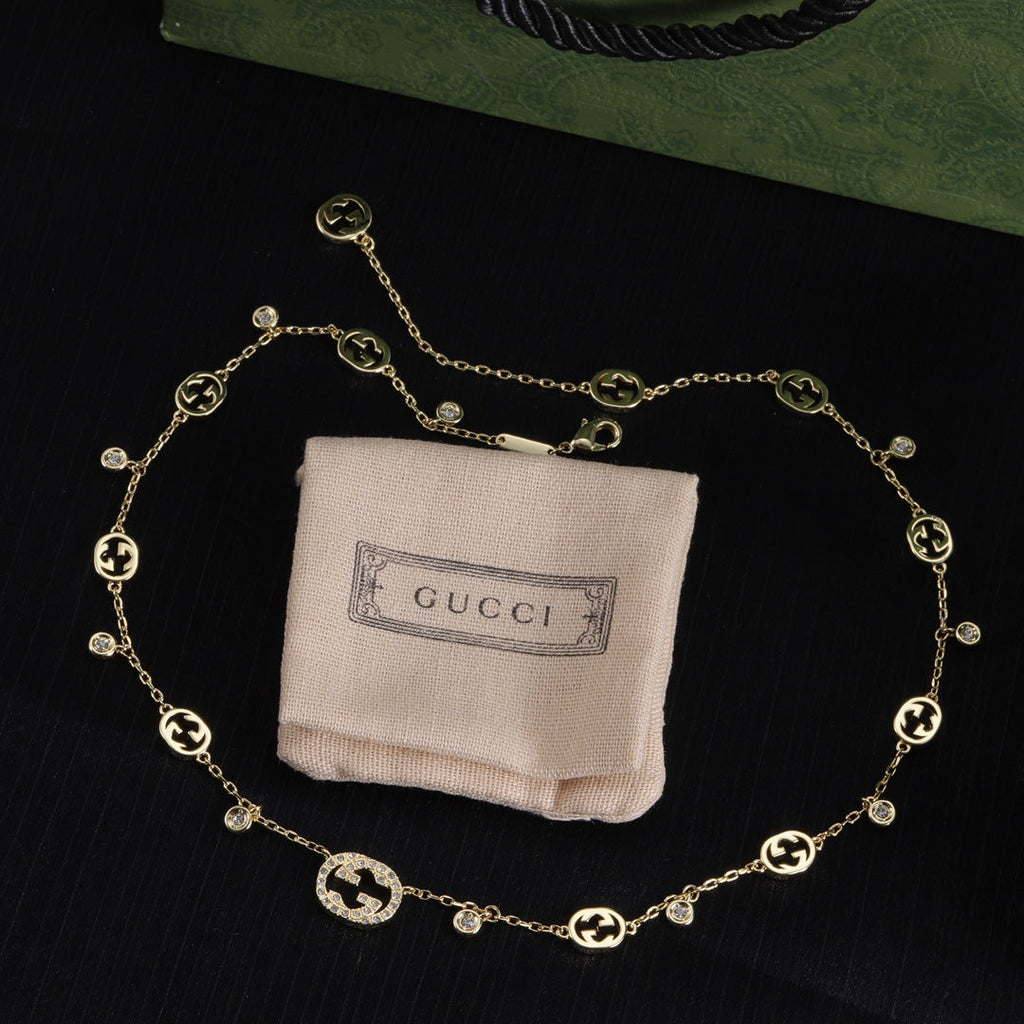 18K Double Gucci Chain Necklace