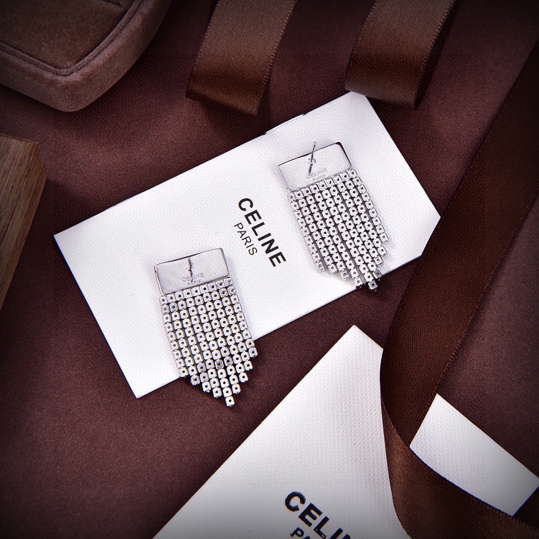 18K Celine Diamonds Tassel Earrings