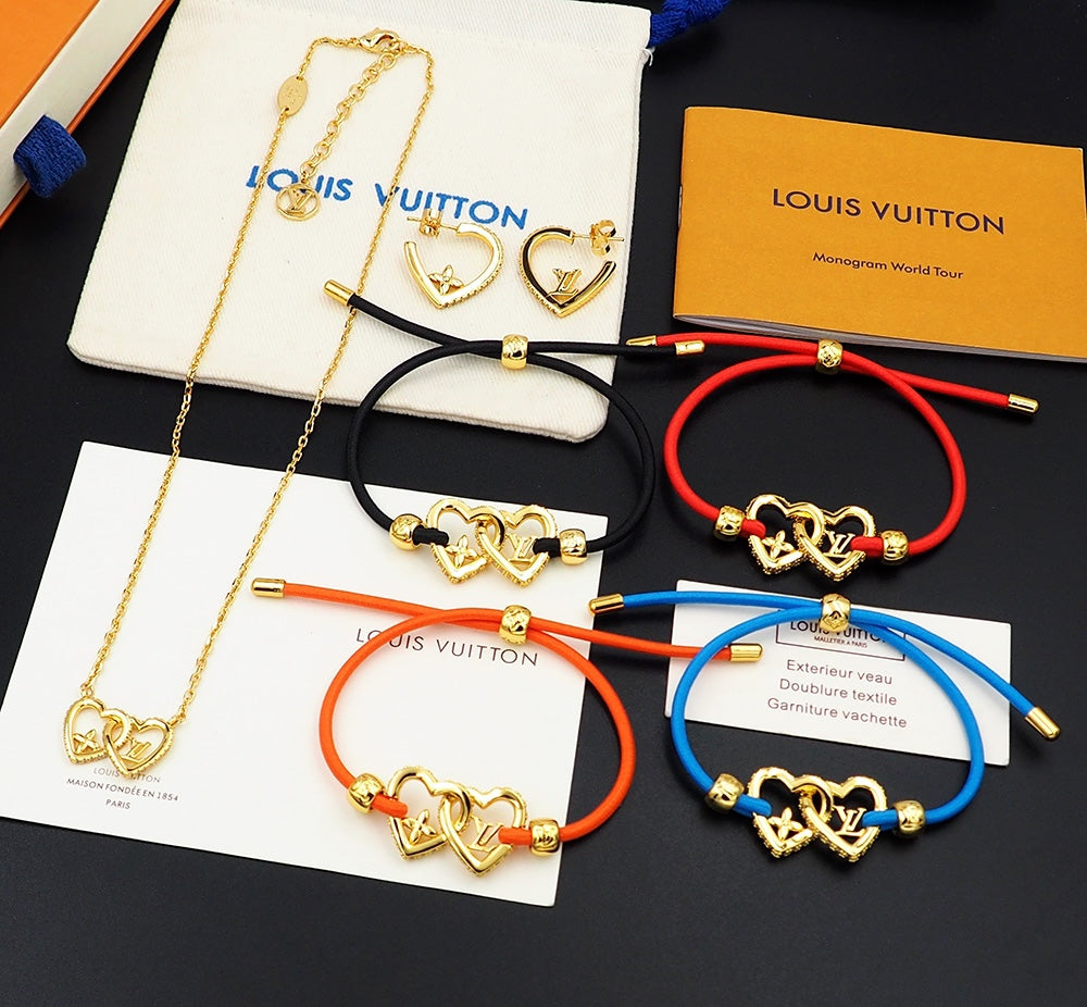 18K Louis Vuitton My Love Black Bracelet