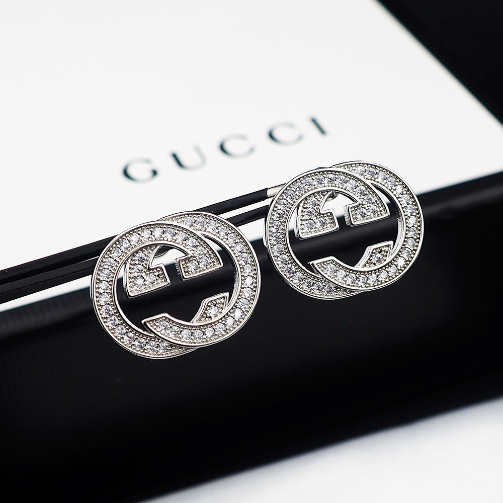 18K Double Gucci Diamonds Earrings