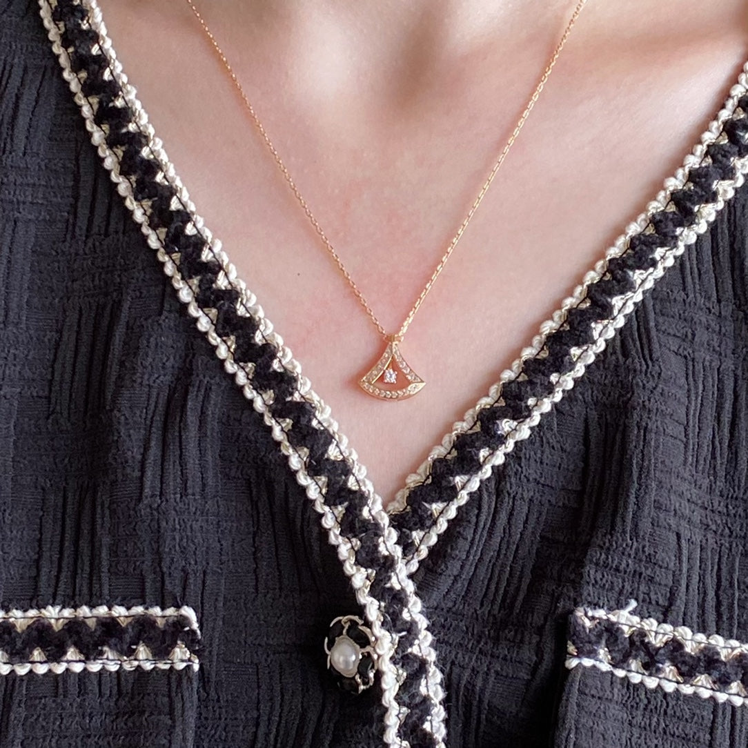 18K BVLGARI Dream Pave Diamond Openwork Necklace