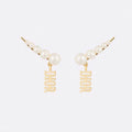 18K Dior Revolution Resin Pearls Earrings