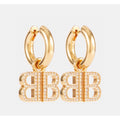 18K Balenciaga Pendant Earrings