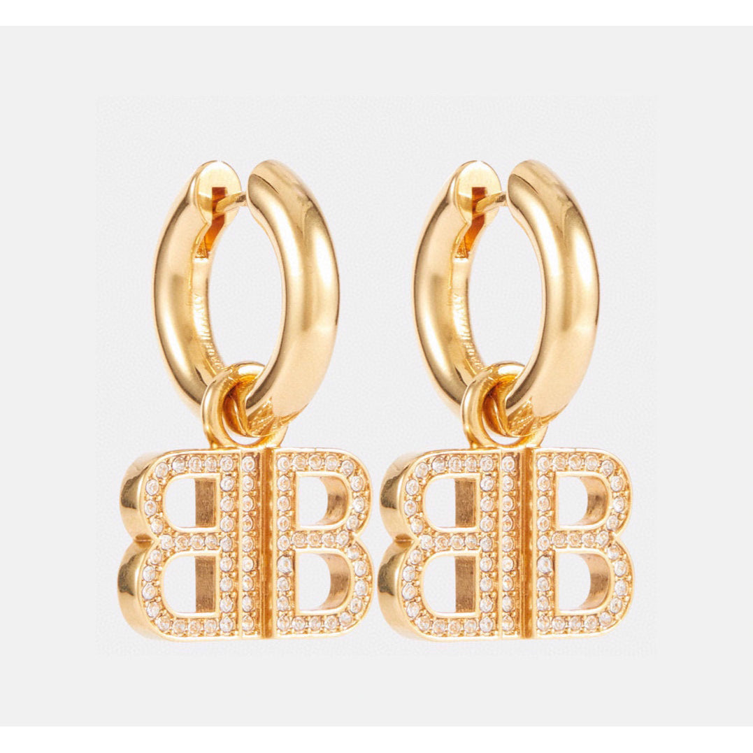 18K Balenciaga Pendant Earrings