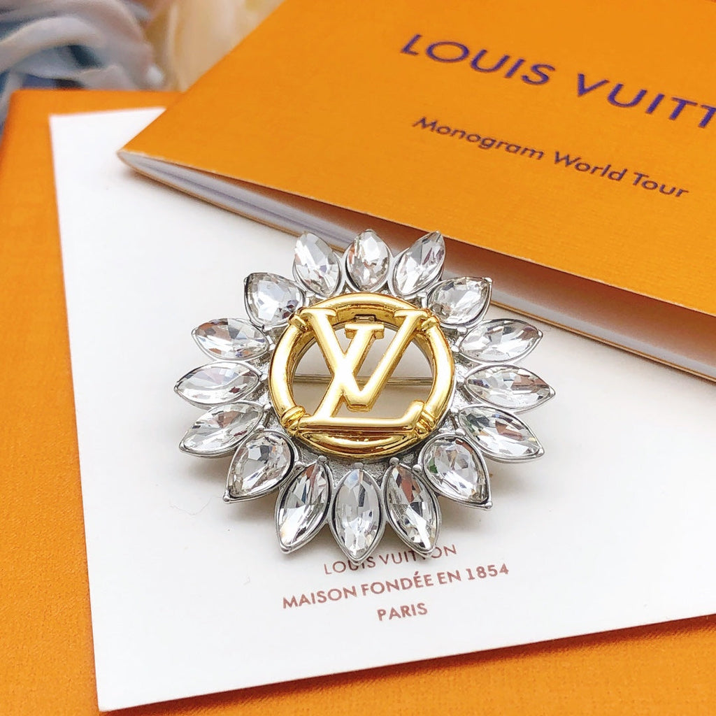 18K Louis Vuitton Sunflower Brooch