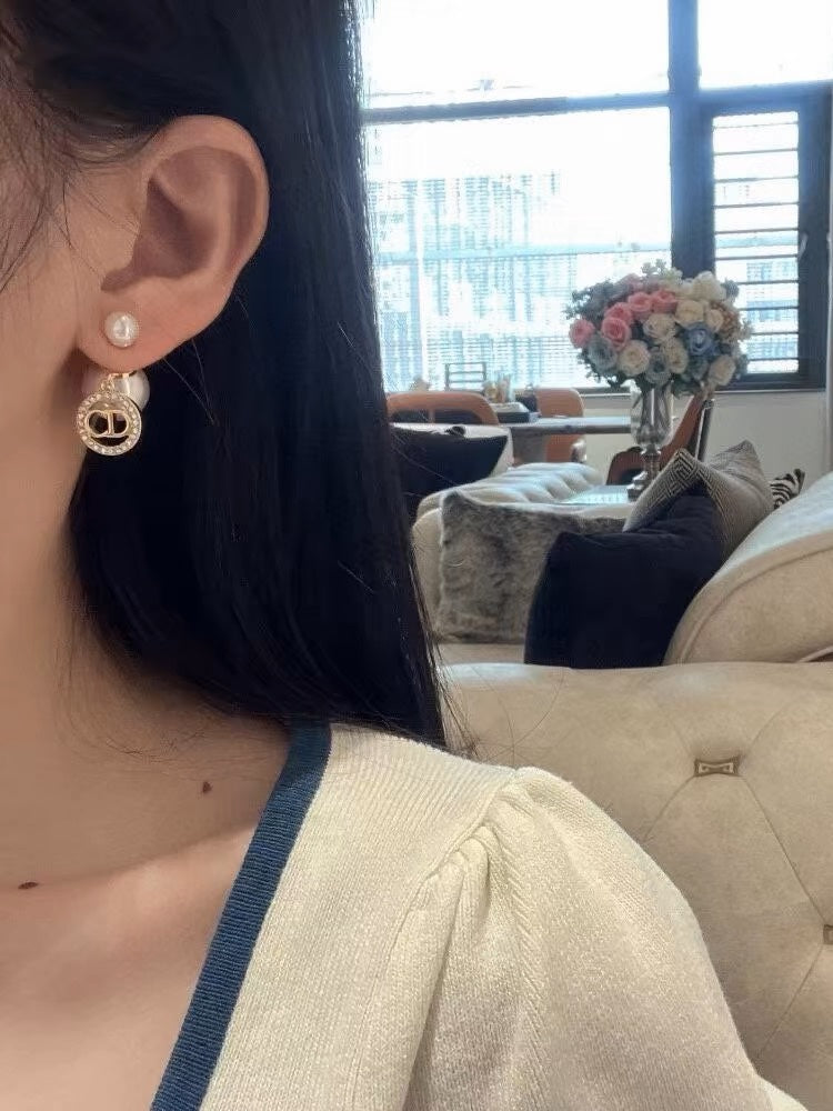 18K Dior Tribales Pearl Earrings