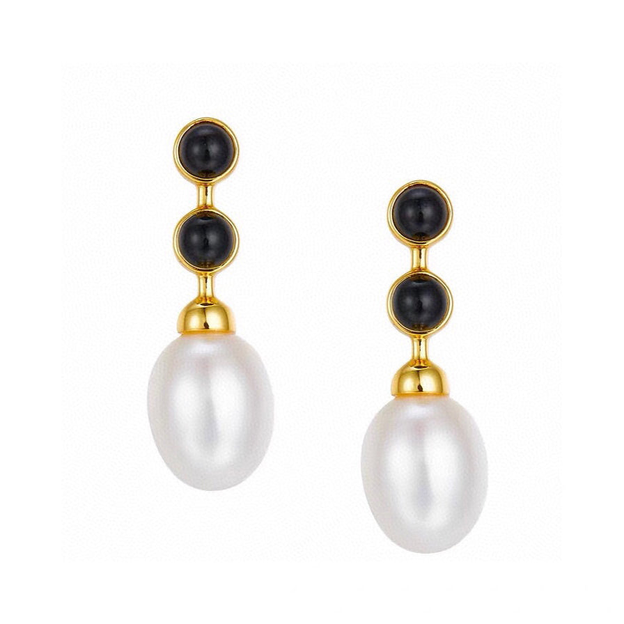 18K BVLGARI Pearl Earrings
