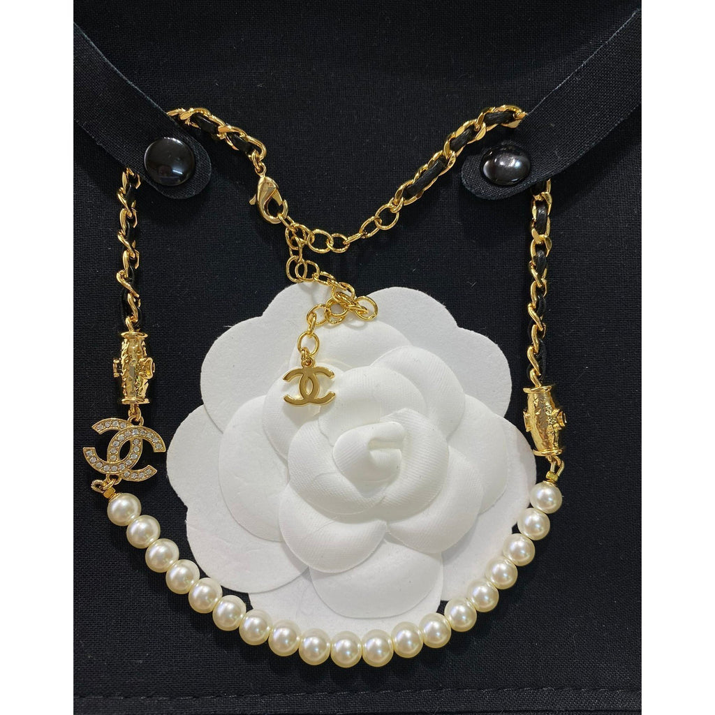 18K  Chanel Pearl Chain Necklace