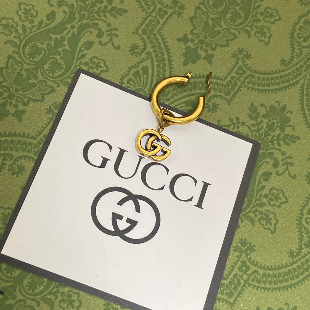 18K Double Gucci Hollow Earrings