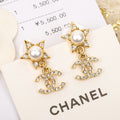 18K  Chanel Star Crystals Earrings