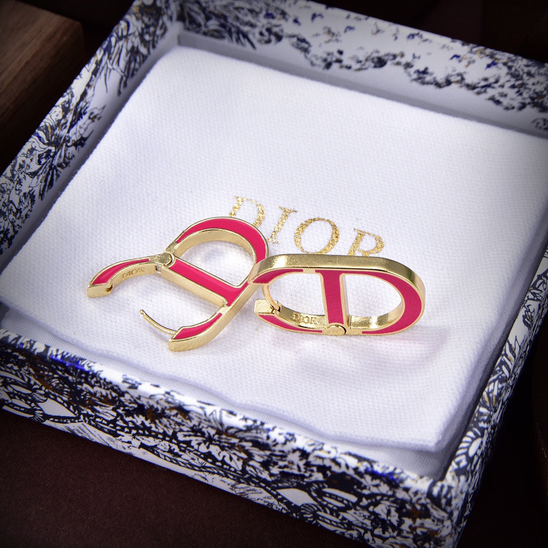 18K Dior 30 Montaigne Rani Pink Earrings