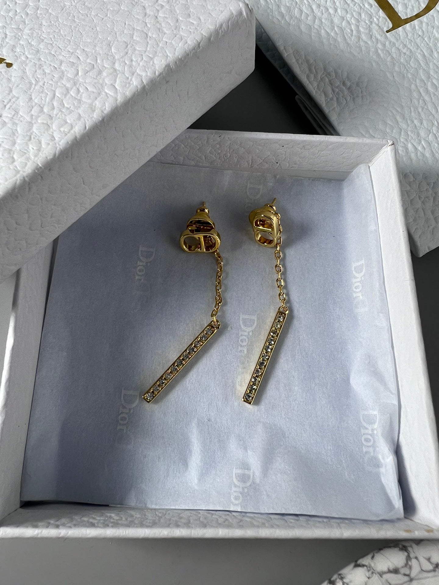 18K Dior Vintage Tassel Diamonds Earrings