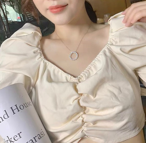18K Tiffany Circle Diamonds Necklace