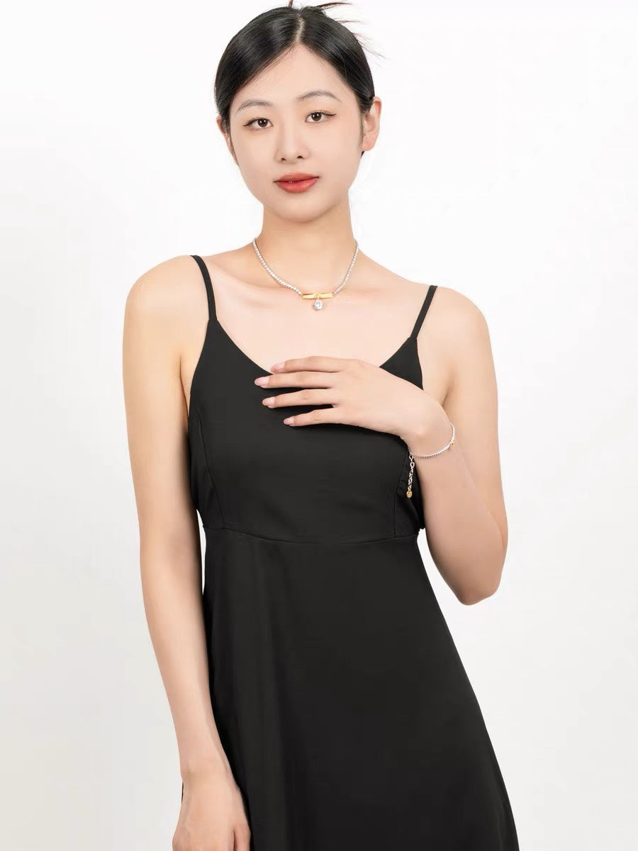 18K Celine Celine Line Diamonds Necklace