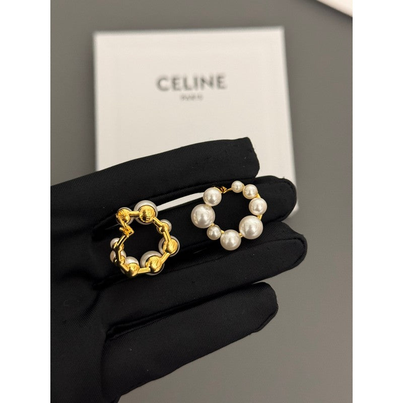 18K Celine Pearl Earrings