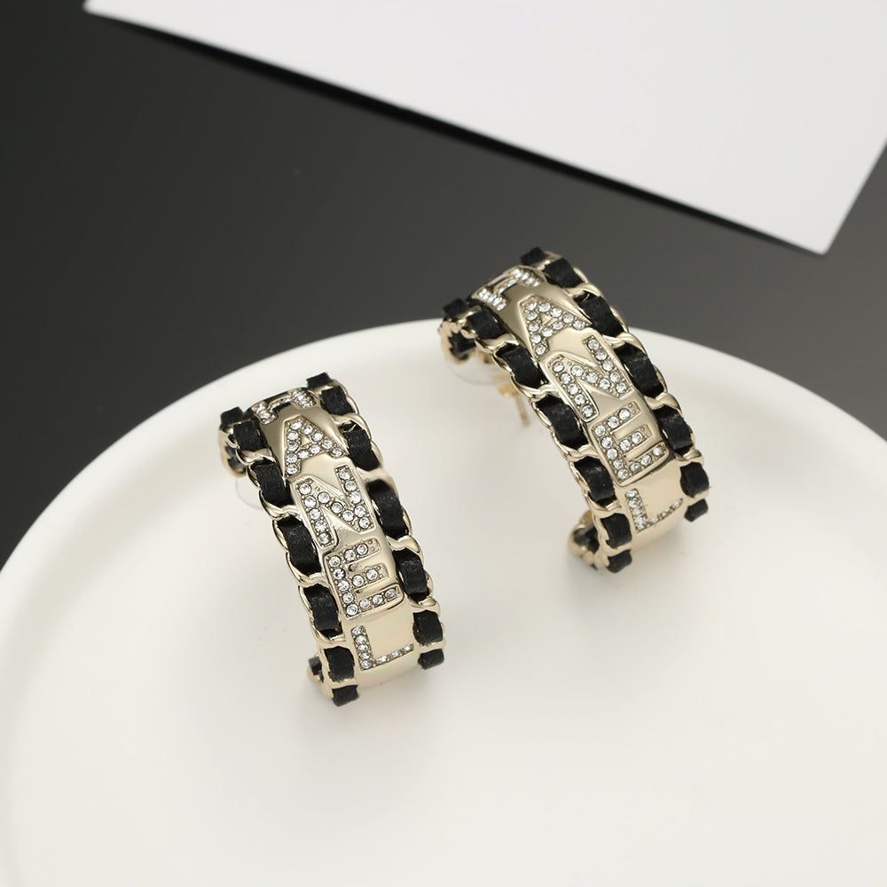 18K  Chanel Strass Earrings