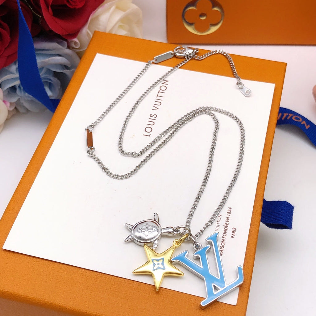 18K Louis Vuitton Turquoise Chain Necklace