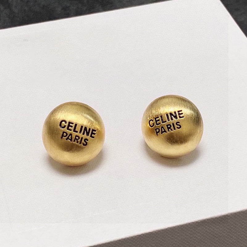 18K Celine Round Earrings
