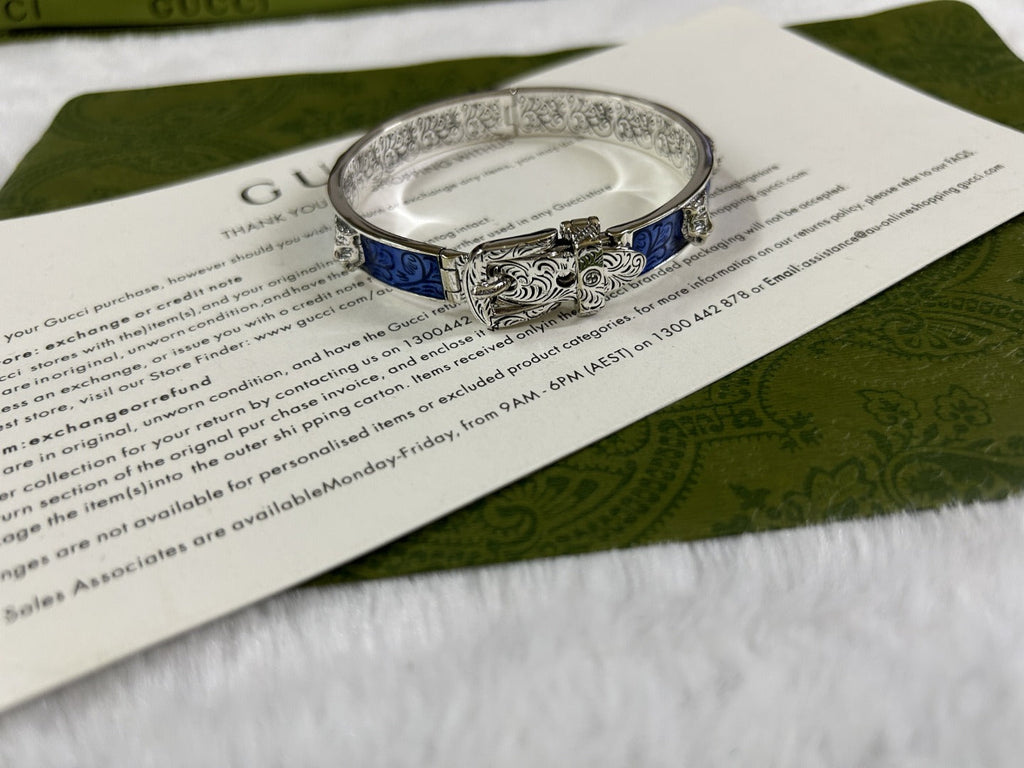 Double Gucci Garden Blue Bracelet