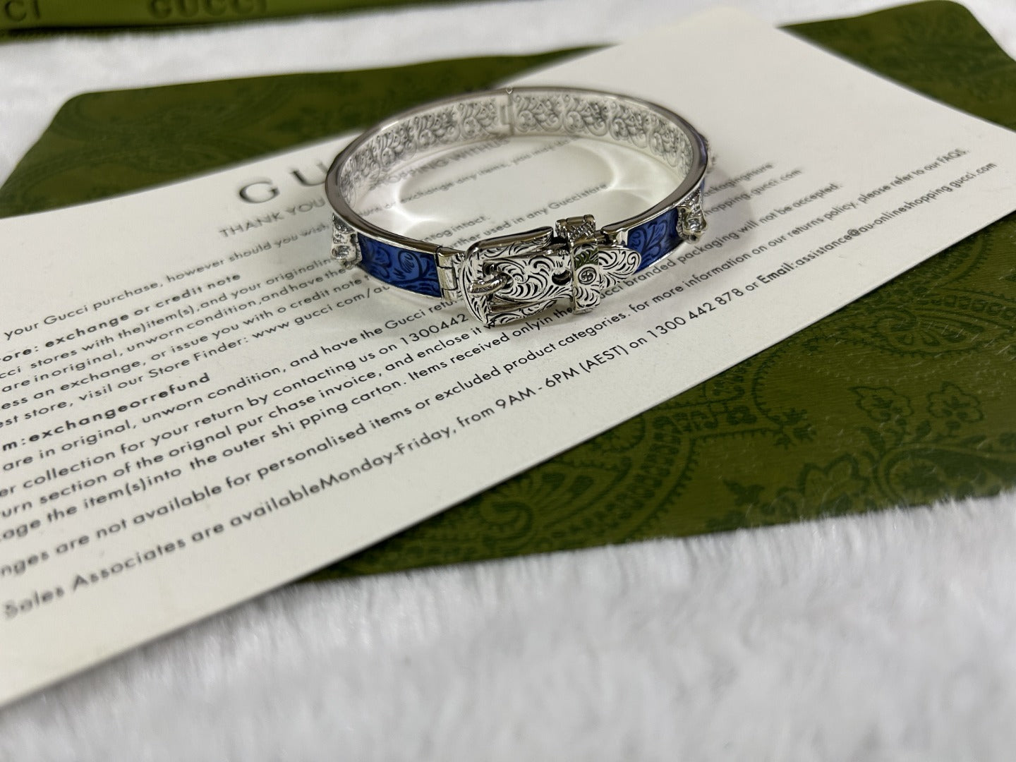 Double Gucci Garden Blue Bracelet