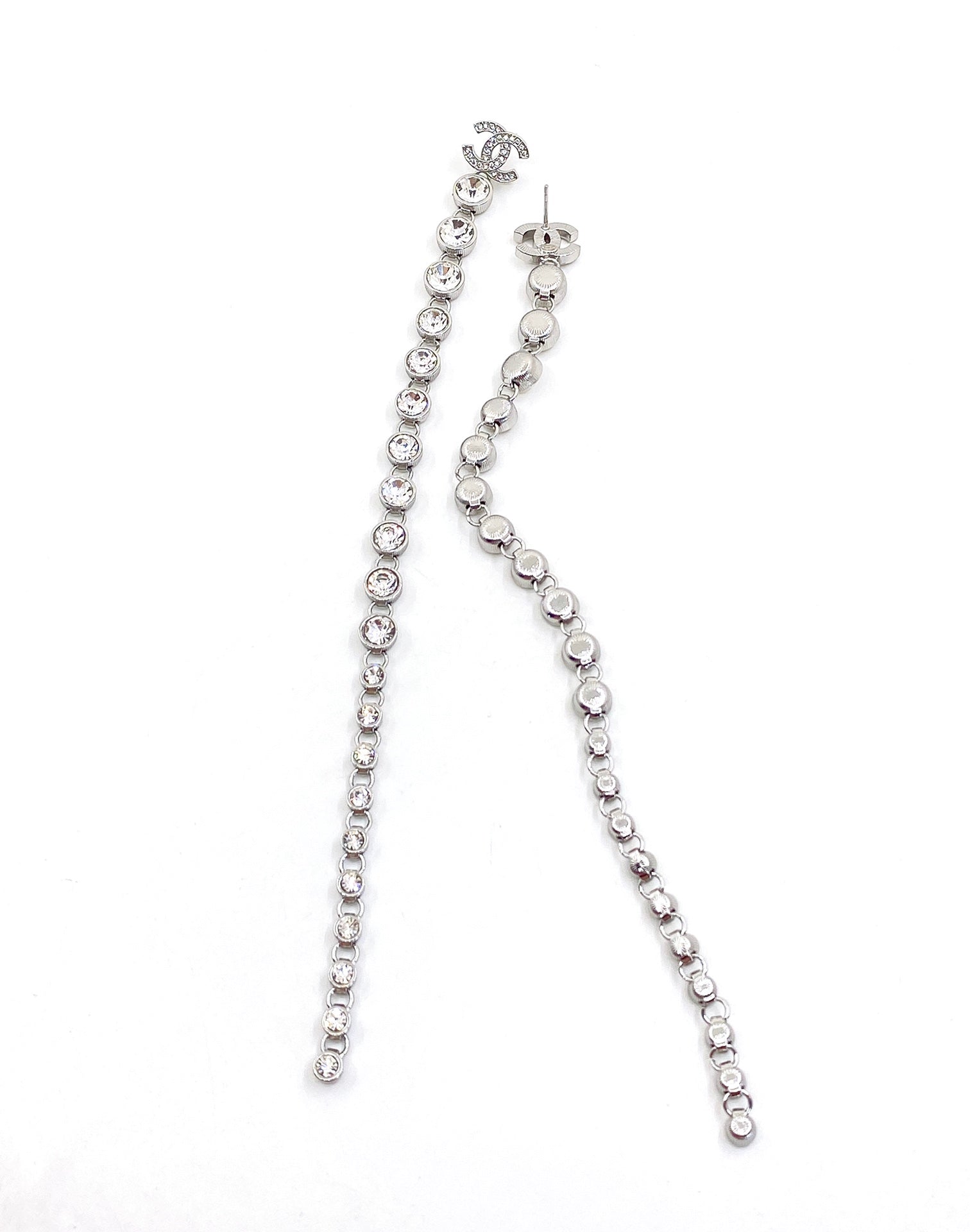 18K  Chanel Long Crystals Earrings