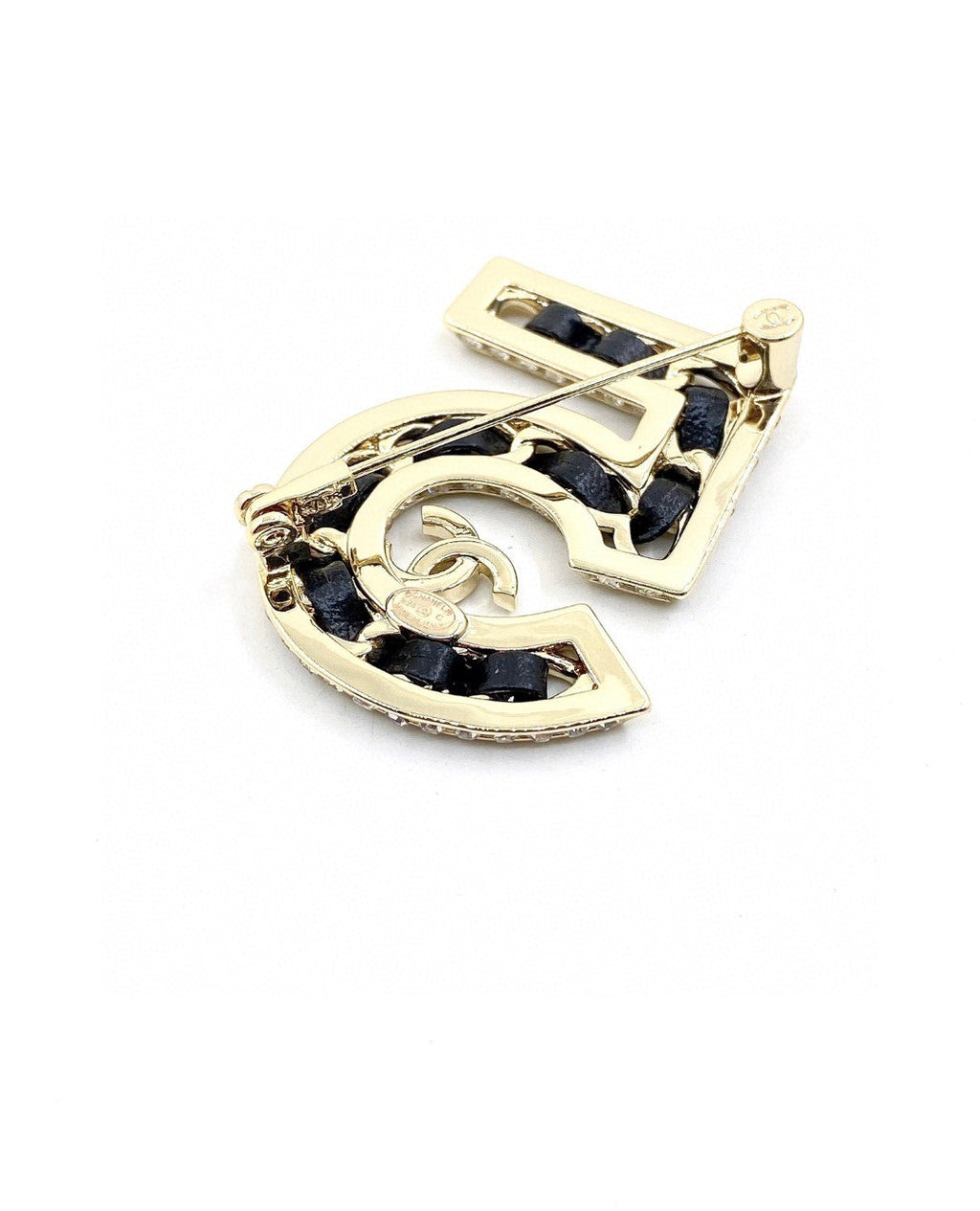 18K  Chanel No.5 Strass Brooch