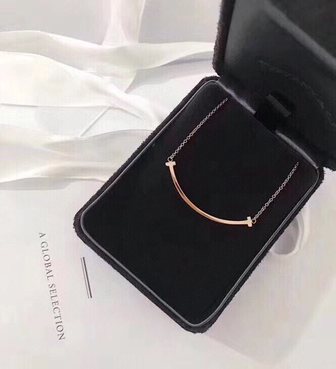 18K Tiffany Medium Diamond Pendant Necklace