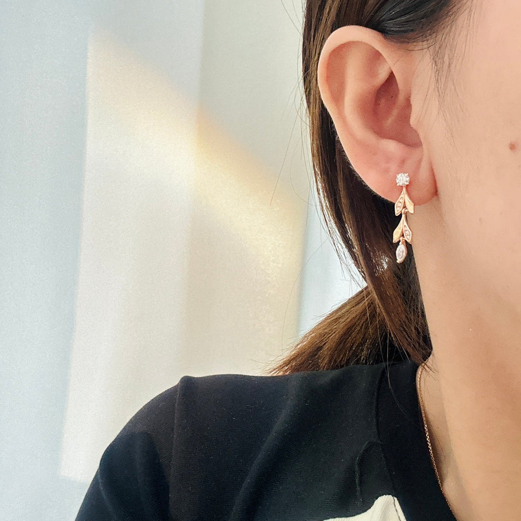 18K Tiffany Victoria Vine Convertible Drop Earrings