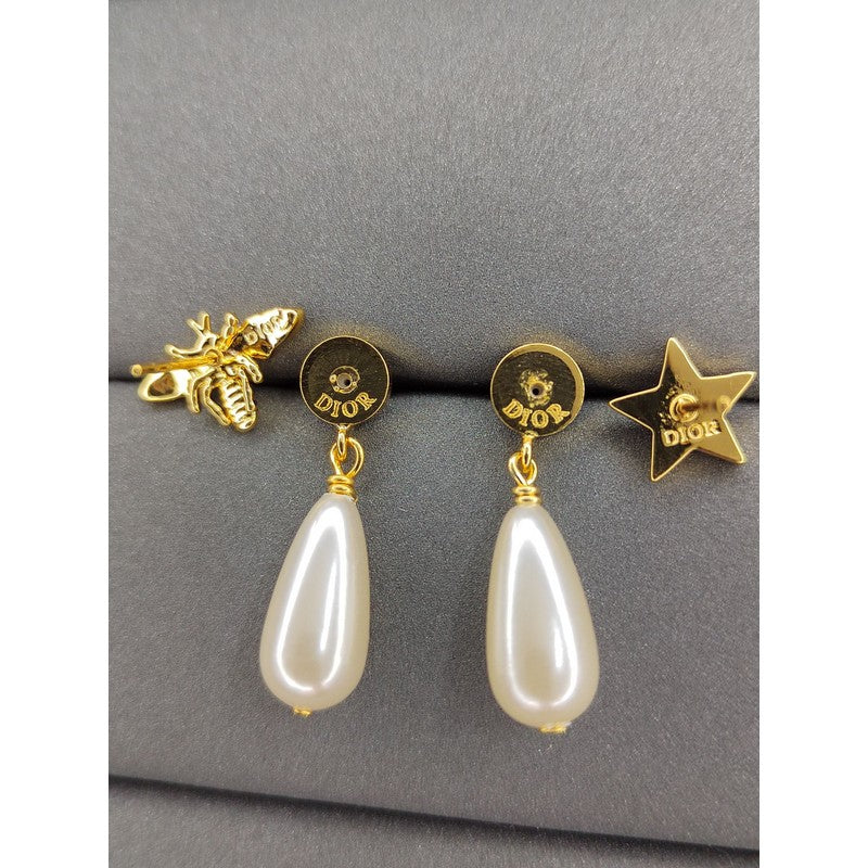 18K Dior Pearl Earrings