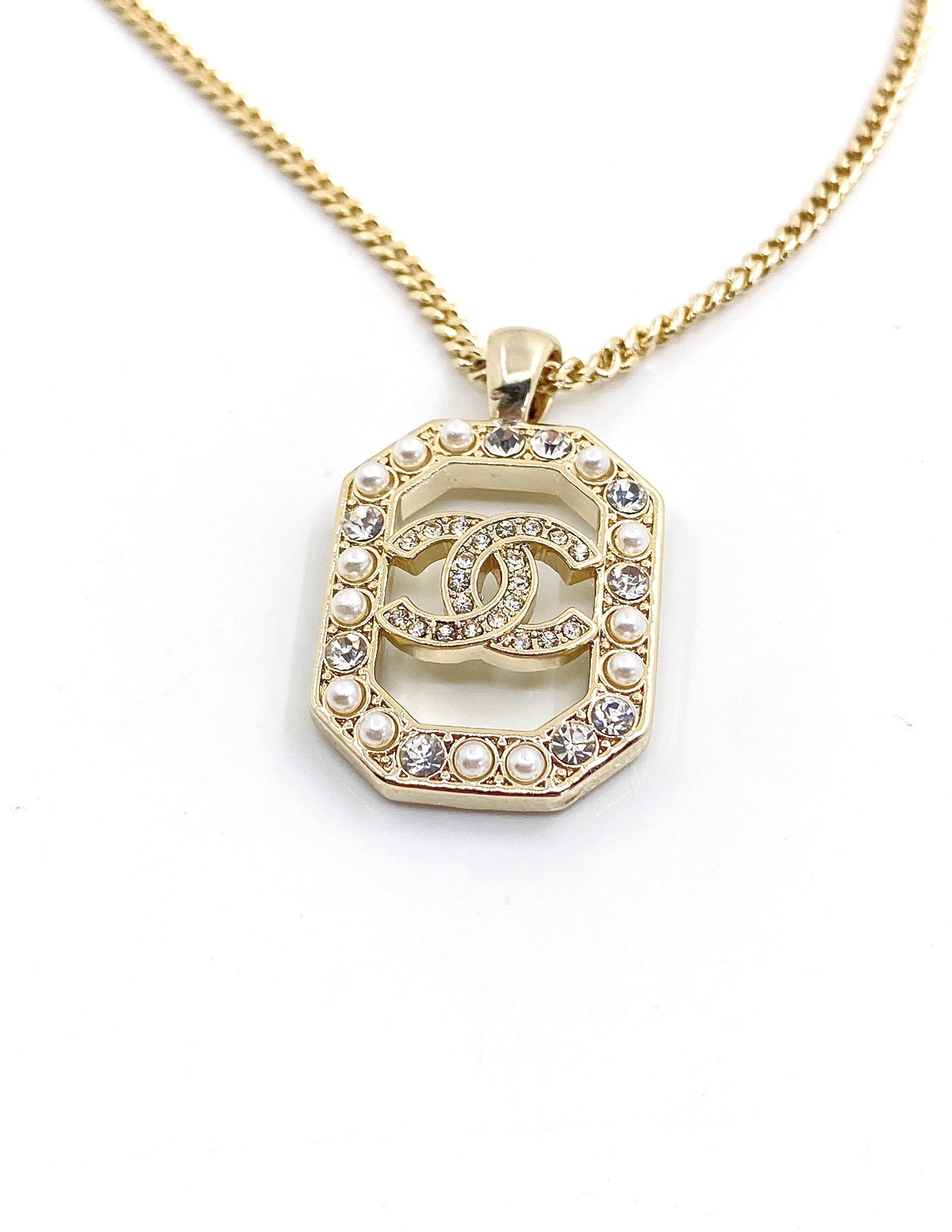 18K  Chanel Perfume Bottle Chain Necklace