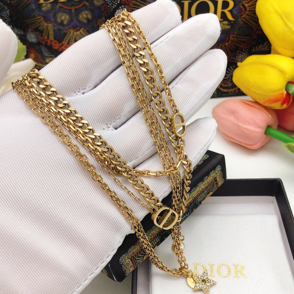 18K Dior Multi Layer Necklace