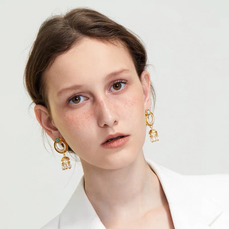 18K BVLGARI Circle Diamonds Earrings