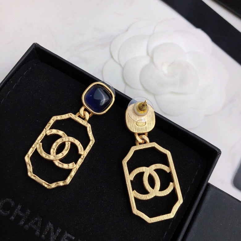 18K  Chanel Perfume Bottle Earrings